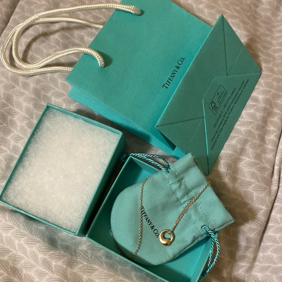 Tiffany & Co. Jewelry - Authentic Tiffany by Elsa Peretti 16” sliver necklace with gift boxes included